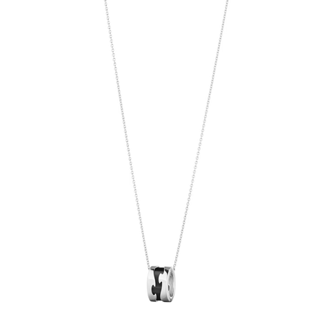 Georg Jensen Fusion 18ct White Gold Black HyCeram Pendant