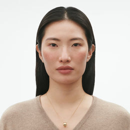 Georg Jensen Fusion 18ct Yellow Gold White HyCeram Pendant