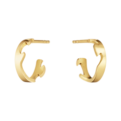 Georg Jensen Fusion 18ct Yellow Gold Small Hoop Earrings