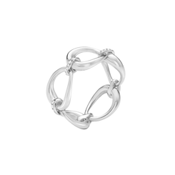 Georg Jensen Offspring Sterling Silver 0.14ct Diamond Ring