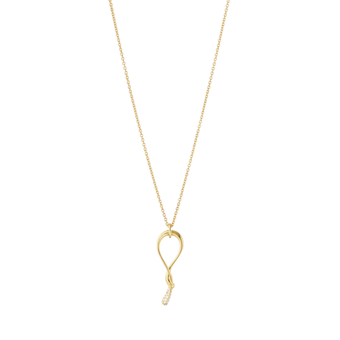 Georg Jensen Mercy 18ct Yellow Gold Diamond Pendant