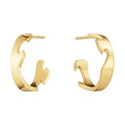 Georg Jensen Fusion 18ct Yellow Gold Large Hoop Earrings