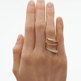 Georg Jensen Mercy 18ct Yellow Gold 0.49ct Diamond Ring