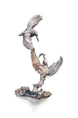 Art In Bronze Miniature Kingfisher Pair Figurine