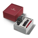 Victorinox watch and knife set in a white box with red lid