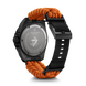 Victorinox Swiss Army watch with orange braided strap on a white background