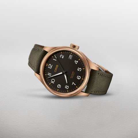 Oris Big Crown ProPilot Big Date Bronze Watch with black dial, textile strap