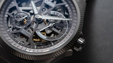 Oris Big Crown ProPilot X Calibre 115 Skeleton Leather Watch with leather strap, titanium case