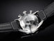 Junghans Meister Pilot Watch with black dial, leather strap, steel case
