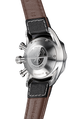 Junghans Meister Pilot Watch with black dial, leather strap, steel case