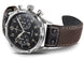 Junghans Meister Pilot Watch with black dial, leather strap, steel case