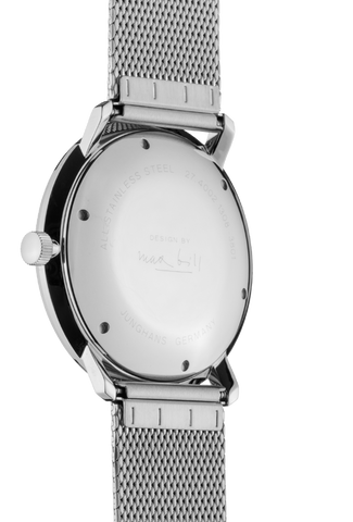 Junghans Max Bill Automatic Watch with silver dial, steel bracelet, steel case