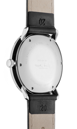Junghans Max Bill Automatic Watch with black dial, leather strap, steel case