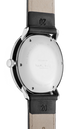 Junghans Max Bill Automatic Watch with black dial, leather strap, steel case