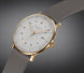 Junghans Max Bill Automatic Watch with silver dial, leather strap, rose gold case