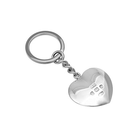 Sterling Silver Heart Key Chain