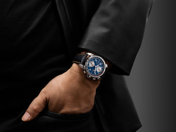 Cuervo y Sobrinos Chronograph Aga Blue Classic Limited Edition Watch
