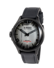 U-Boat watch with black leather strap on a white background