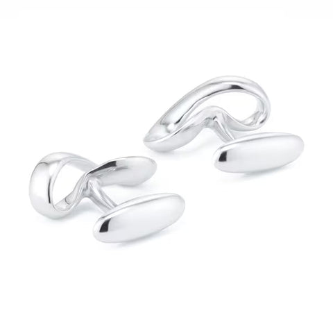 Geoeg Jensen Mens Classic Silver Infinity Cufflinks