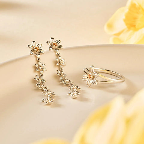 Clogau Nature's Wonder Sterling Silver Daffodil Ring