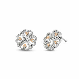 Clogau Tree of Life Sterling Silver Heart Drop-Stud Earrings