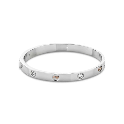 Clogau Insignia Sterling Silver Bangle with Topaz