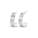 Clogau Insignia Sterling Silver Half-Hoop Earrings with Topaz