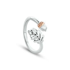 Royal Clogau Sterling Silver Oak Leaf Ring