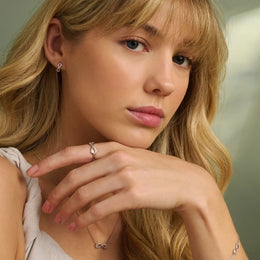 Clogau Tree of Life Sterling Silver Infinity Stud Earrings with Topaz