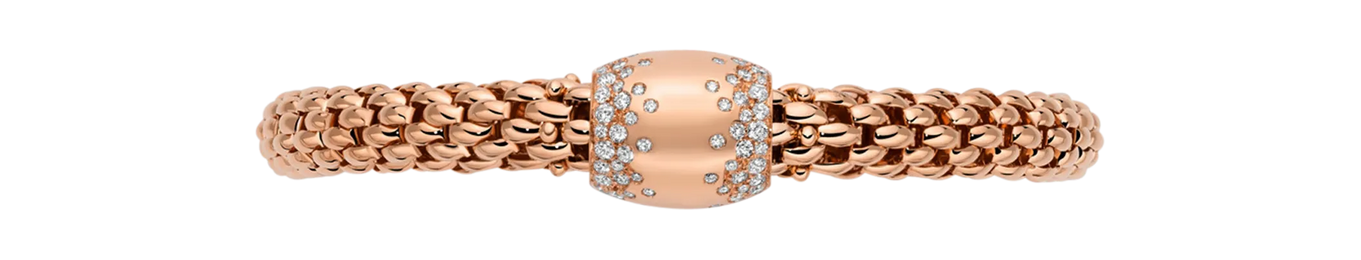 Fope 18ct Rose Gold 1.07ct Diamond Love Nest Flex'it Bracelet