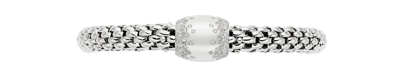 Fope 18ct White Gold 1.07ct Diamond Love Nest Flex'it Bracelet