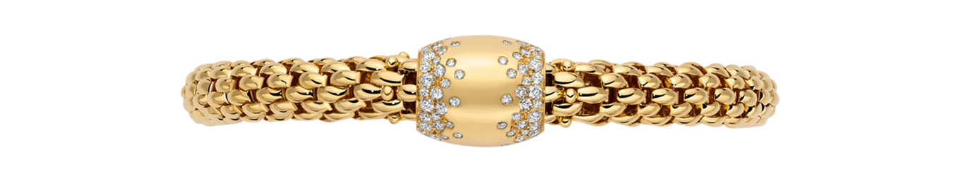 Fope 18ct Yellow Gold 1.07ct Diamond Love Nest Flex'it Bracelet