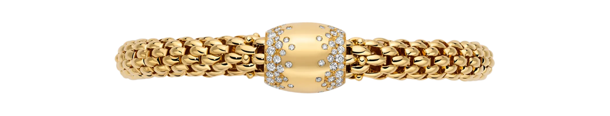 Fope 18ct Yellow Gold 1.07ct Diamond Love Nest Flex'it Bracelet