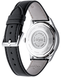 Vulcain Grand Prix Champagne Black Calf Leather Watch