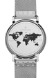Junghans Milano Mega Solar Watch with black dial, leather strap, steel case