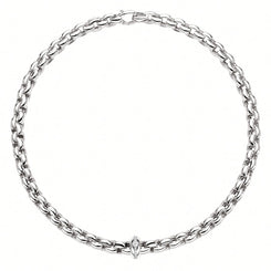 Fope Eka 18ct White Gold 0.19ct Diamond Necklace, 607C/BBR.