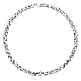 Fope Eka 18ct White Gold 0.19ct Diamond Necklace, 607C/BBR.
