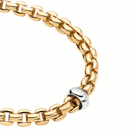 Fope Eka 18ct Yellow Gold 0.19ct Diamond Necklace, 607C/BBR.