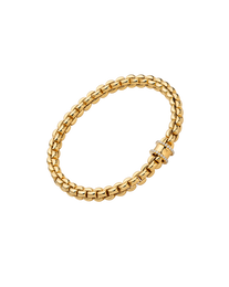 Fope 18ct Yellow Gold 0.17ct Diamond Pavé Flex'it Bracelet