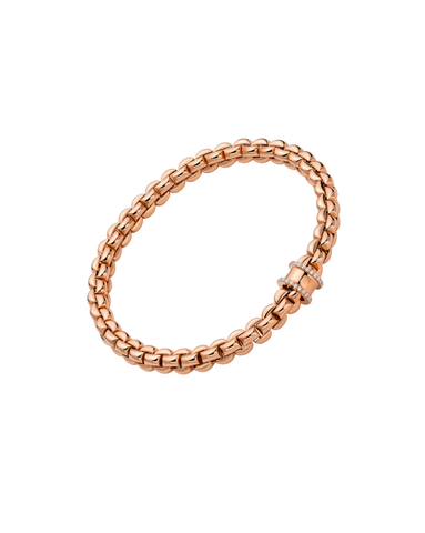 Fope 18ct Rose Gold 0.17ct Diamond Pavé Flex'it Bracelet