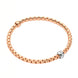 Fope Eka Tiny 18ct Rose Gold 0.07ct Diamond Bracelet, 733B/BBR.