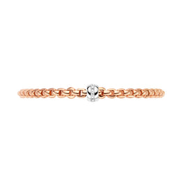 Fope Eka Tiny 18ct Rose Gold 0.07ct Diamond Bracelet, 733B/BBR.