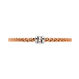 Fope Eka Tiny 18ct Rose Gold 0.16ct Diamond Bracelet 739B/BBR