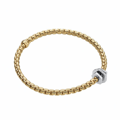 Fope Eka 18ct Yellow Gold 0.15ct Diamond Bracelet, 754B/BBR.