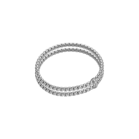 Fope 18ct White Gold 0.10ct Diamond  Eka Flex'it Bracelet