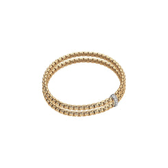 Fope 18ct Yellow Gold 0.10ct Diamond Eka Flex'it Bracelet