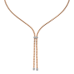 Fope 18ct Rose Gold 0.10ct Diamond Eka Necklace