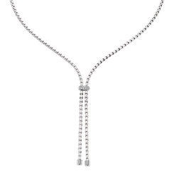 Fope 18ct White Gold 0.10ct Diamond Eka Necklace