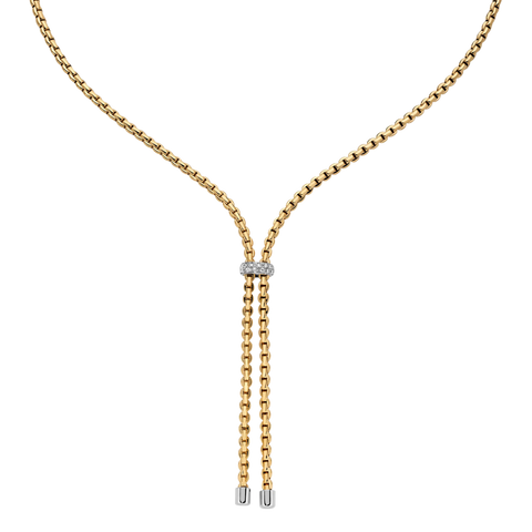 Fope 18ct Yellow Gold 0.10ct Diamond Eka Necklace