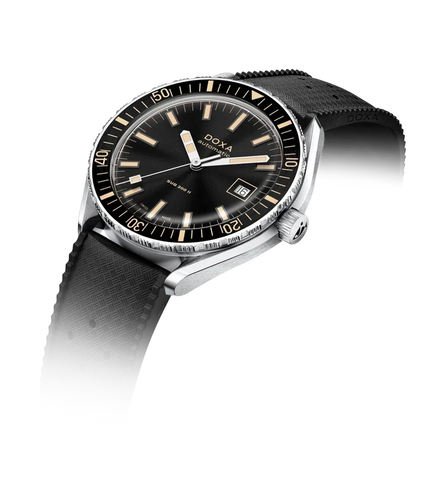 Doxa Sub 200 II Sharkhunter Black Rubber Strap  Watch